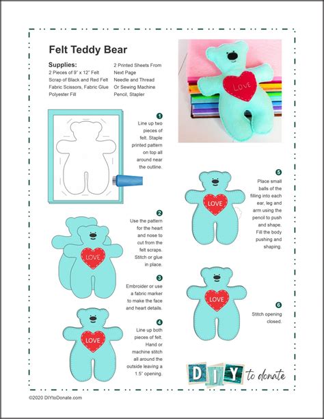 Sew Easy Teddy Bears to Make and Donate - DIYToDonate