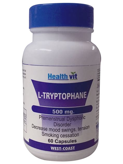 Healthvit L- Tryptophane 500mg 60 Capsules. Medindia e-commerce ...