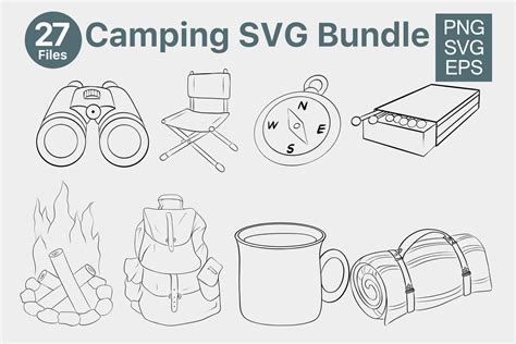 Camping SVG Clipart Bundle Graphic by Skalling Dygital · Creative Fabrica