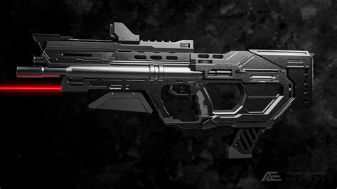 Andrei Eduard - Sci-Fi SMG Weapon Concept Art