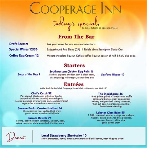 Cooperage Inn - HAPPY FRIDAY EVERYONE! Looking forward to...