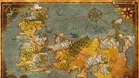 Game Of Thrones map - See the known world, Westeros, The Wall and more ...