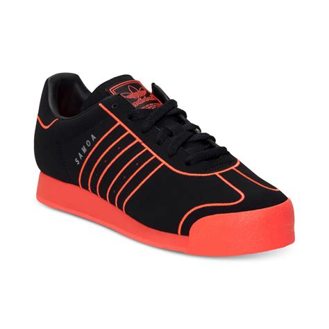 Adidas Samoa Casual Sneakers in Black for Men (BLACK/INFARED NEON) | Lyst