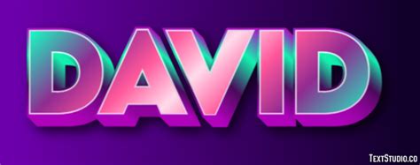 David Text Effect and Logo Design Name