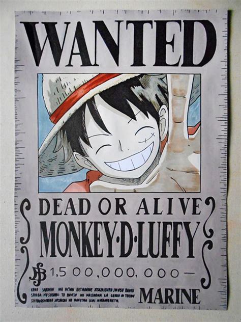 Luffy Wanted Poster Drawing Great savings free delivery collection on ...