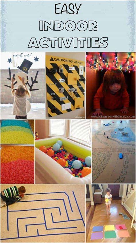 Easy Indoor Activities : Rainy Day Activities, Snow Day Fun for Kids