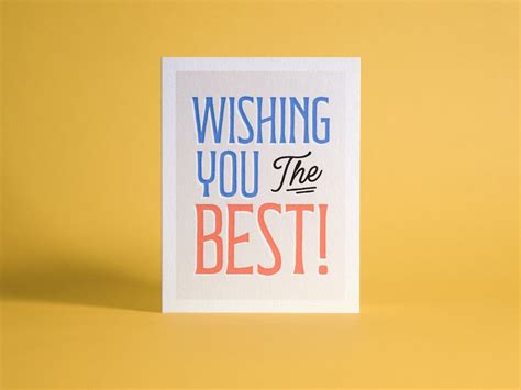 Best Wishes Card Wishing You the Best Blank Inside - Etsy