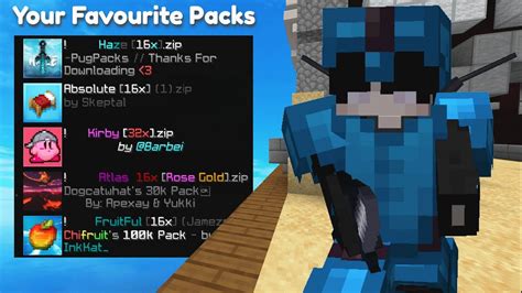 Using YOUR Favourite Hypixel Bedwars Texture Packs!! - YouTube