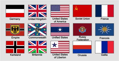 Flags of countries of an alternate ww1/ww2 and our own reality : r ...