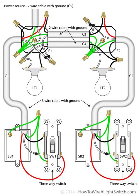 3 Way Switch Wiring Diagram Multiple Lights Power At Switch