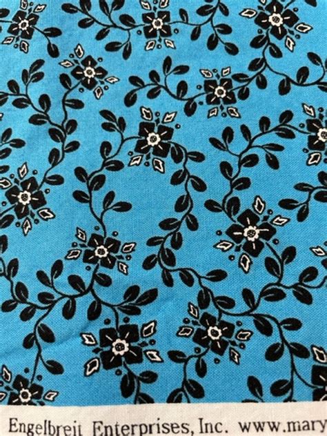 Mary Engelbreit Fabric Blue Flowers/vines Sold by the Half Yard - Etsy