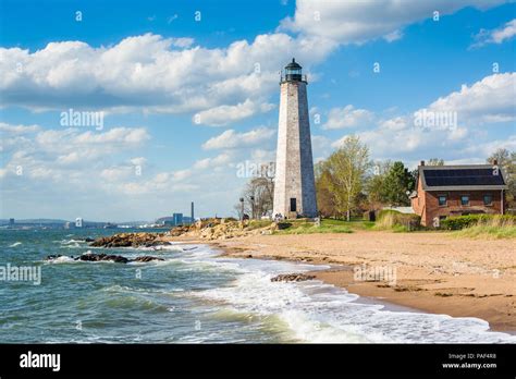 The New Haven Lighthouse, at Lighthouse Point Park in New Haven ...