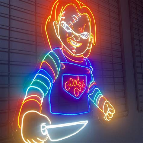 Custom Made Neon Signs, Chucky Doll Childs Play Neon Sign, LED Business ...