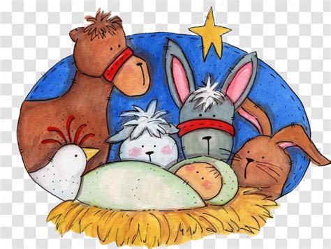 Christmas Clip Art - Nativity Of Jesus In - Rabbit Cartoon Transparent PNG