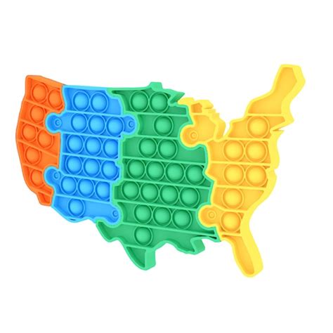 USA Map Shape Simple Dimple Fidget Toy Pop It Shapes | Pop It Buy