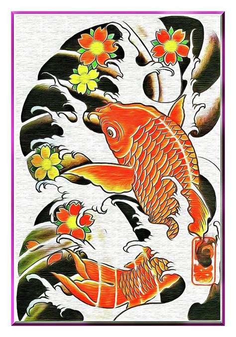 Japanese Art Koi Fish 32 Digital Art by Printable Art - Fine Art America