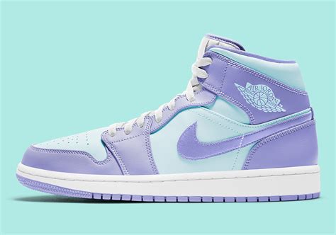 Air Jordan 1 Mid Purple/Aqua - SneakherClub