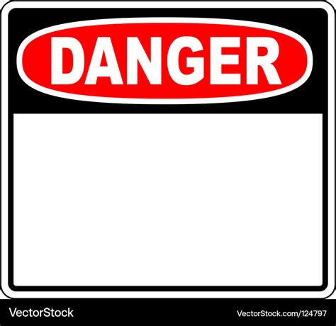 Danger blank sign Royalty Free Vector Image - VectorStock