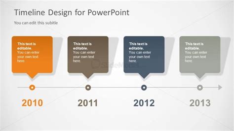 Timeline Slide Design for PowerPoint with 4 Milestones - SlideModel