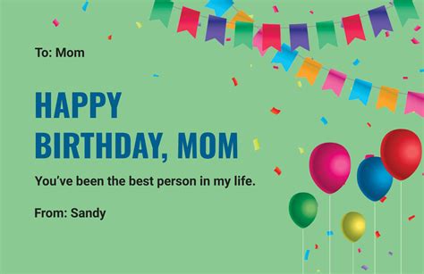 Birthday Card Template For Mom in PSD, Illustrator, Word, Google Docs ...