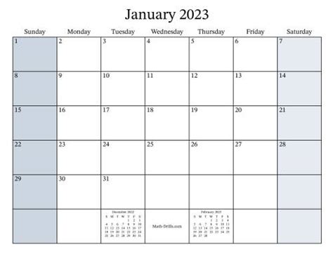 Fillable 2023 Monthly Calendar