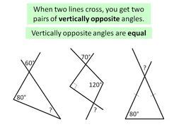 Vertically opposite angles | Teaching Resources