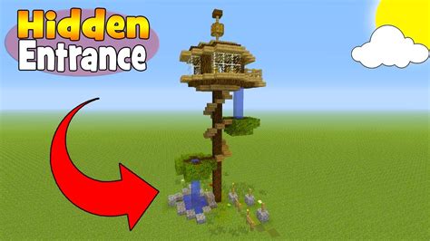 Minecraft Tutorial: How To Make A Tree House With a Hidden Entrance ...