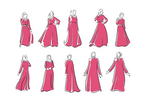 Free Abaya Vector 126509 Vector Art at Vecteezy