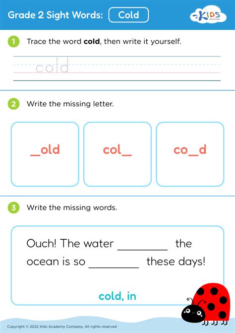 2nd Grade Sight Words Worksheets - Free Second Grade PDF Printables