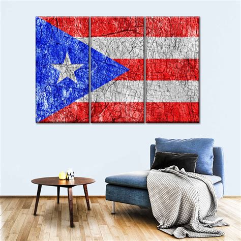 Textured Puerto Rico Flag Wall Art | Photography