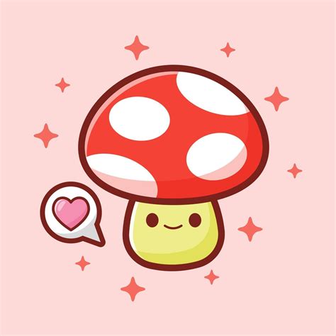 Cute mushroom vector image 3043607 Vector Art at Vecteezy