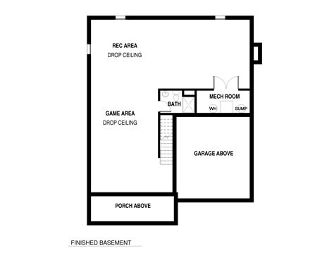 Basement Floor Plan - Premier Design Custom Homes