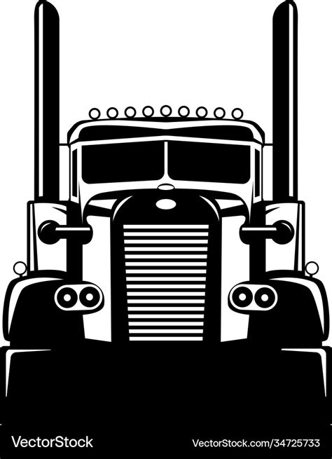 Semi usa truck Royalty Free Vector Image - VectorStock