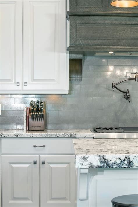 White Ice Granite White Cabinets Backsplash Ideas