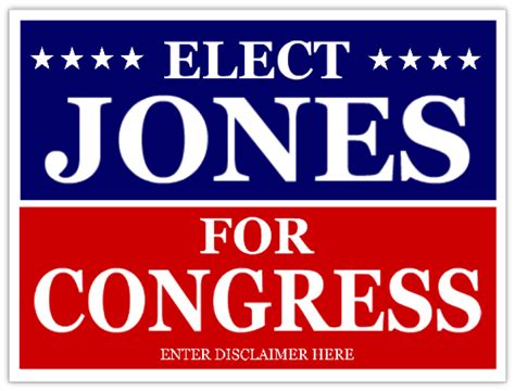 Congress Campaign Signs - Cheap Political Sign