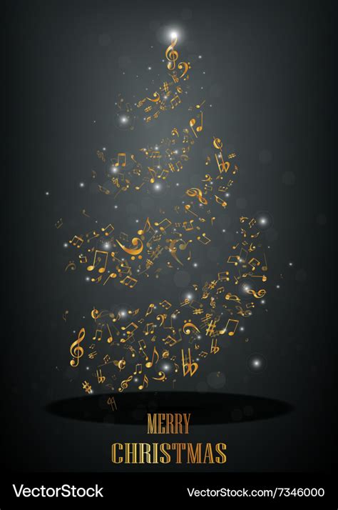 Musical christmas tree Royalty Free Vector Image