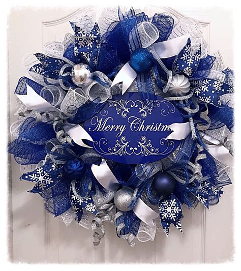 10+ Blue And White Christmas Wreath