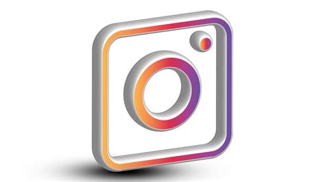 instagram png logo 3d with black shadow - veeForu