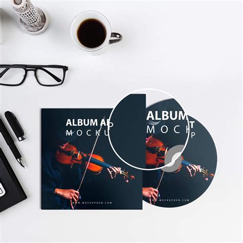 25+ Stunning Album Cover Mockup Free PSD Templates