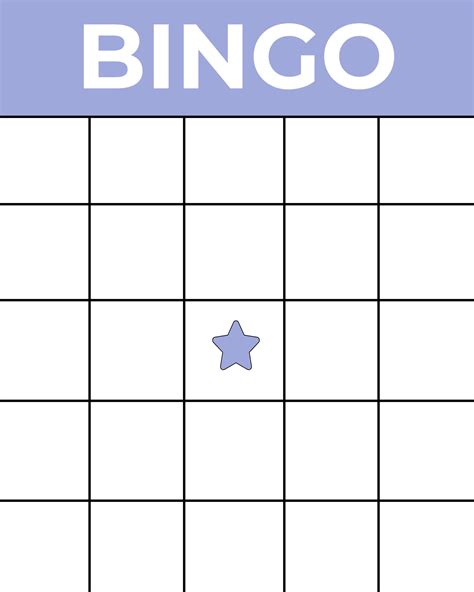 Printable Custom Bingo Card Template - Printable JD