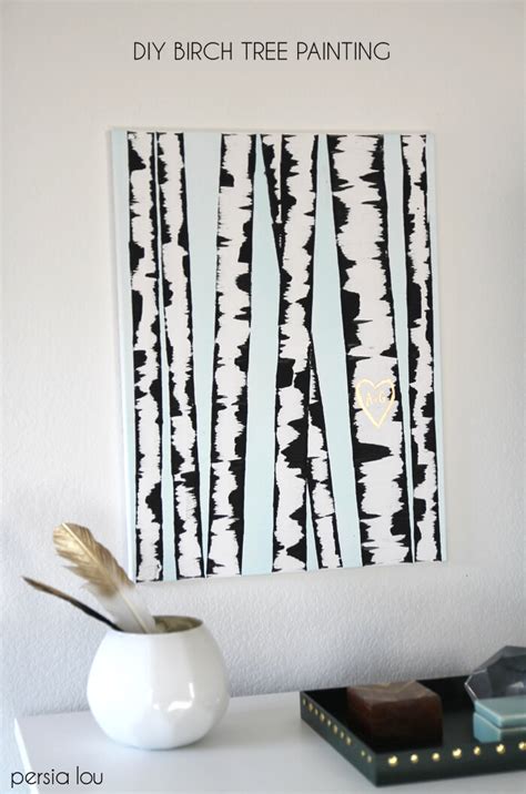 DIY Birch Tree Art - Persia Lou