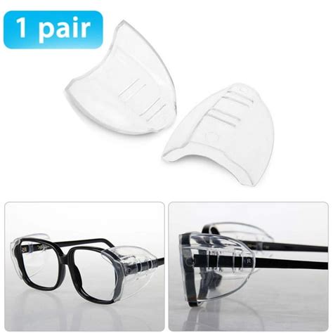 One Pair Slip On Clear Side Shields for Safety Glasses, Safety Glasses ...