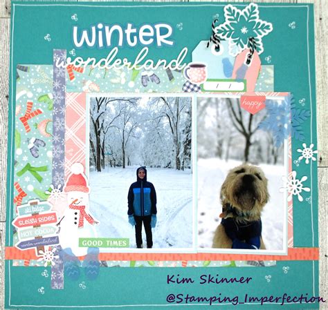 Seas & Greetings Snow Day Scrapbook Layout + Video and Free Layout ...