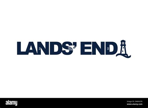 Lands' End, Logo, White Background Stock Photo - Alamy