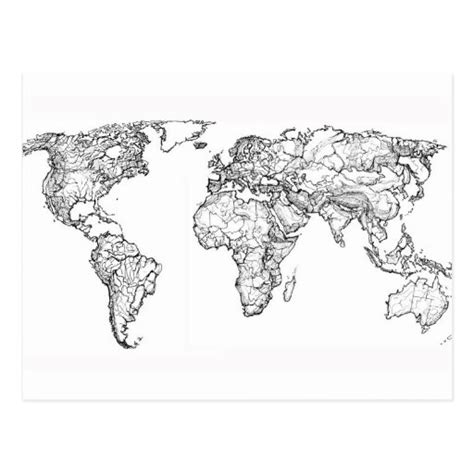 Earth drawing continents | Zazzle