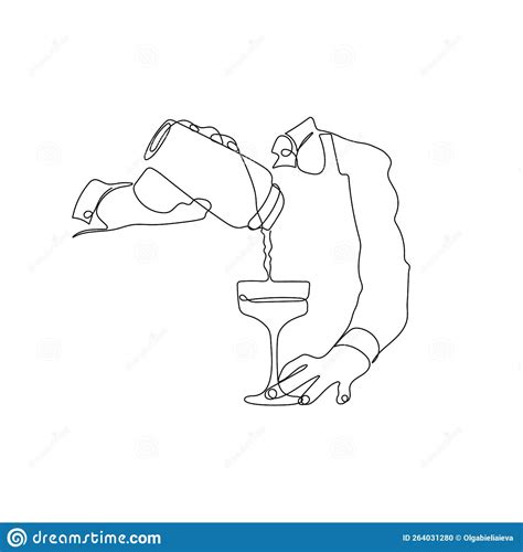 Bartender One Line Drawing Stock Illustrations – 31 Bartender One Line ...