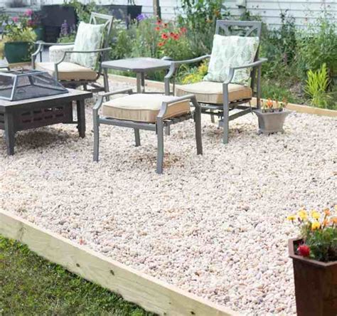 Pea Gravel Patio DIY - Gina Michele