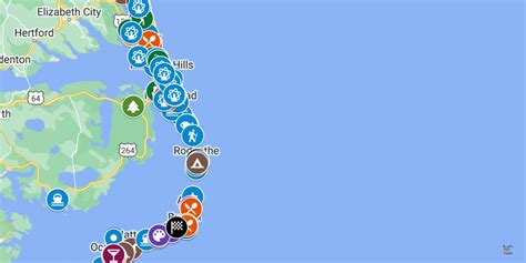 Map of Outer Banks NC Attractions (175 Great Places Listed!)