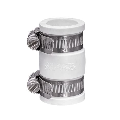 Fernco 1056-075 3/4" Flexible PVC Pipe Coupling for Plastic and Copper ...