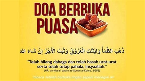 BUKA PUASA Sesuai Sunnah Nabi Muhammad SAW, Lengkap Doa Berbuka Puasa ...